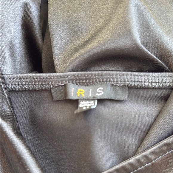 Elegant Black Draped Dress IRIS - Picture 9 of 10